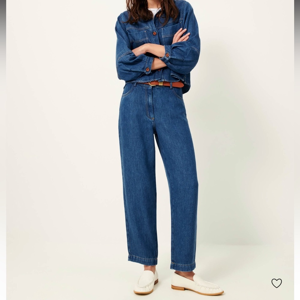 Sessùn Nica High Rise Tapered Ankle Stonewash Denim Jeans